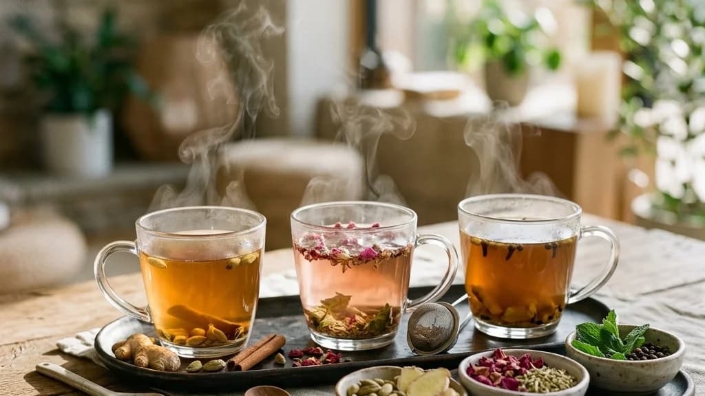 Ayurvedic Herbal Teas: Blends for Vata, Pitta, and Kapha Regulation