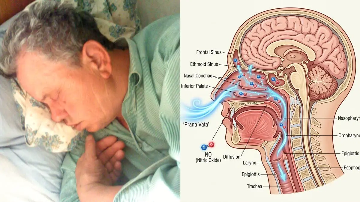 Mouth Taping for Sleep: Nitric Oxide and Diaphragmatic Breathing vs. Ayurvedic Prana Vata Regulation
