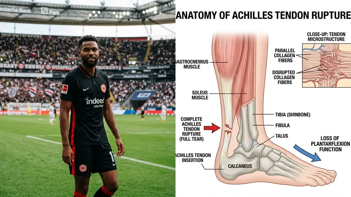 Hugo Ekitiké's Achilles Tendon Rupture: Football Biomechanics, Tendon Remodeling, and Eccentric Rehabilitation